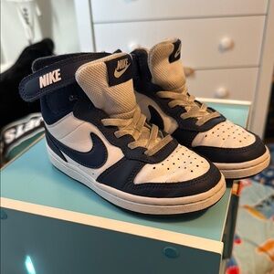 Nike Kids' Navy and White High-Top Sneakers